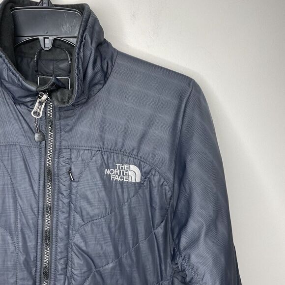 NORTH FACE Quilted Jacket Womens Small S Black Full Zip Lightweight Zip Pockets - Picture 2 of 13